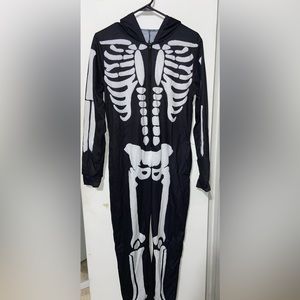 Skeleton onesie with hoodie